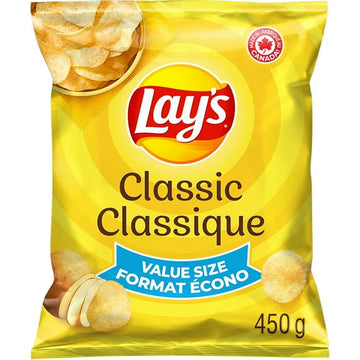 Lay's Classic potato chips, Value Size, 450 g.