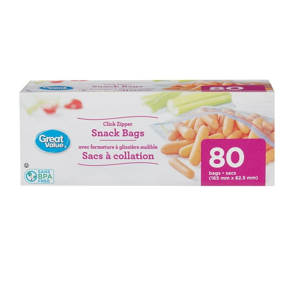 Great Value Snack Bags, 80 Bags