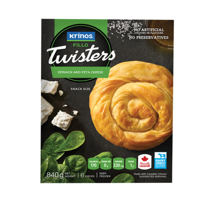 Krinos Fillo Twisters Spinach 840 g (frozen)