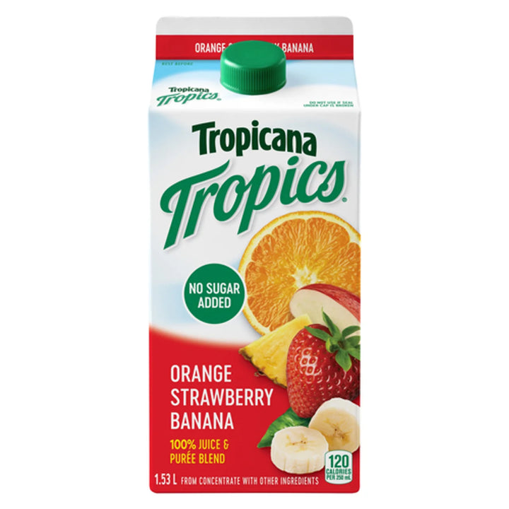 Tropicana tropics orange strawberry banana 1.53 L