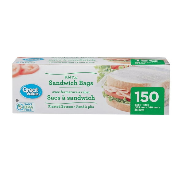 Great Value Sandwich Bags, 150 count