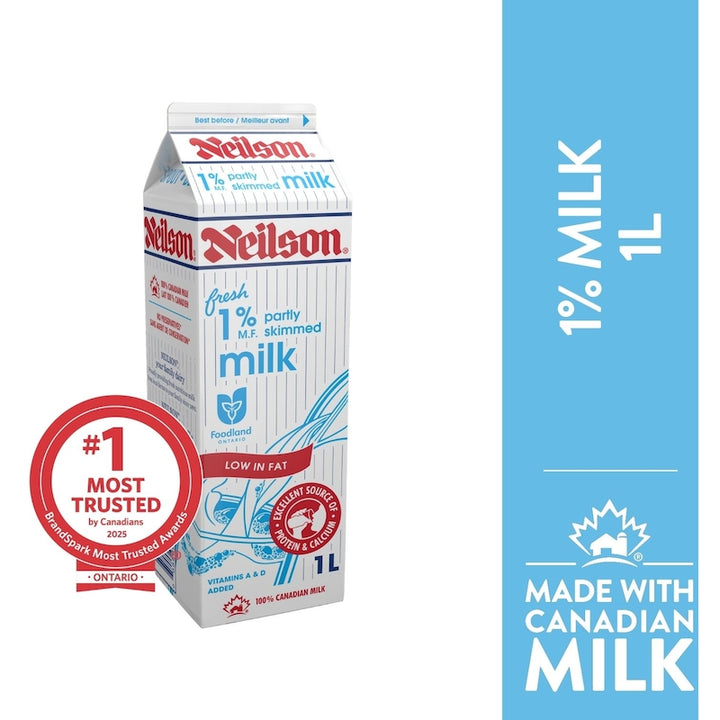Neilson 1%  partly skimmed milk 1L