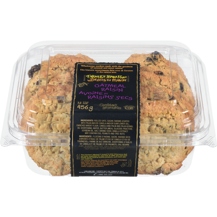 Farmer's market Oatmeal Raisin Cookies (12 pack)