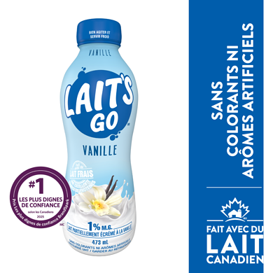 Lait's Go VANILLE 1% 473ml