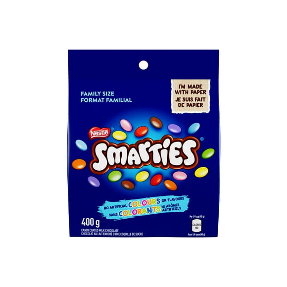 Smarties Candy Coated Milk Chocolate Family Pouch, 400g, 400 g