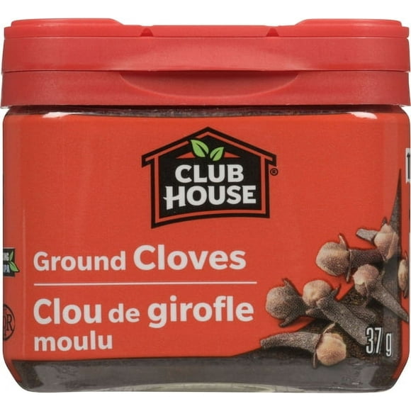 Club House, Quality Natural Herbs & Spices, Ground Cloves, Plastic Can, 37g, Club House Ground Cloves