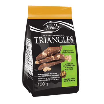 FREDDO MILK CHOCOLATE AND SOY TRIANGLES, FREDDO MILK CHOCOLATE AND SOY TRIANGLES