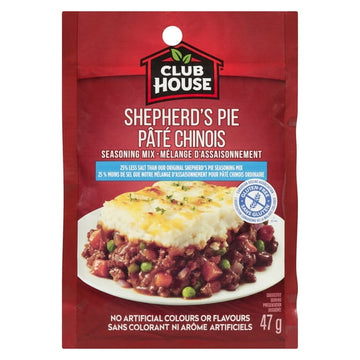 Club House, Dry Sauce/Seasoning/Marinade Mix, Shepherd's Pie, Less Salt, Gluten Free, 47g