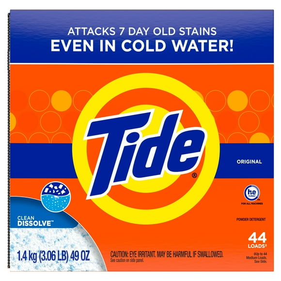 Tide Powder Laundry Detergent, Original Scent, 44 Loads, 1.4 kg, TIDE PWD HEC OS44LD