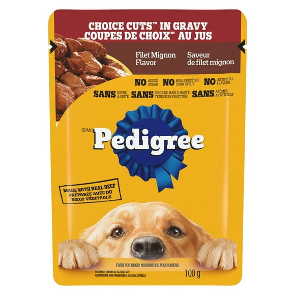 Pedigree Choice Cuts in Gravy Filet Mignon Flavour Pouch Adult Wet Dog Food, 100g