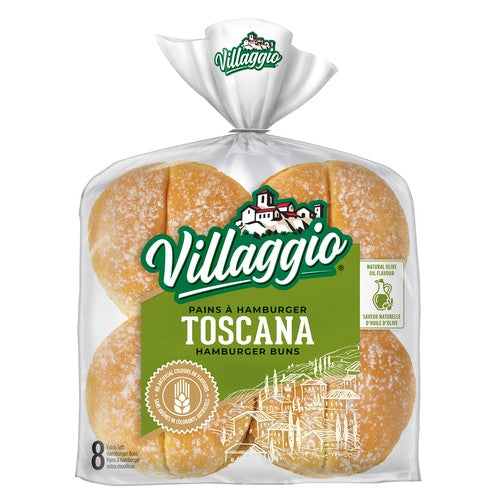 Villagio hamburger buns 8 per  pack