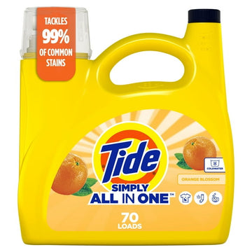 Tide Simply All-In-One Liquid Laundry Detergent, Orange Blossom Scent, 70 Loads, 2.72 L, TIDE TD SMPLQ HEC OB 70LD