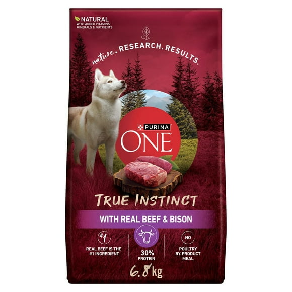 Purina ONE True Instinct Beef & Bison, Dry Dog Food, 6.8-12.4 kg