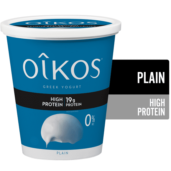 Oikos Greek Yogurt, Plain, High Protein, 0% M.F., 650 g