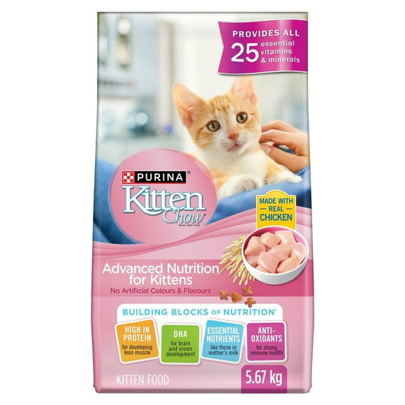 Purina Kitten Chow Advanced Nutrition for Kittens, Dry Kitten Food, 1.8-5.67 kg
