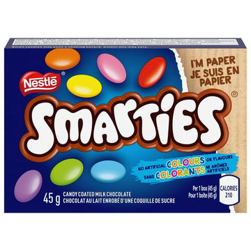 NESTLÉ SMARTIES Candy Coated Milk Chocolate Carton 45 g, 45 GR