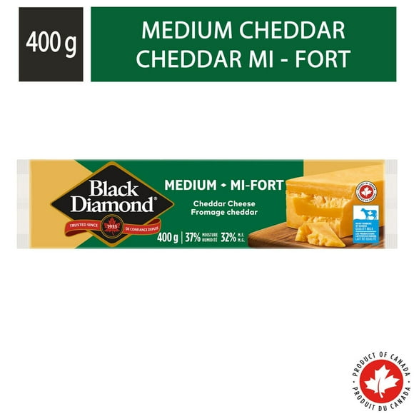 Black Diamond Medium Cheddar Cheese Bar, 400 g