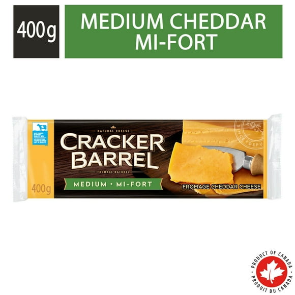 Cracker Barrel Cheese Medium Cheddar Coloured, 400g
