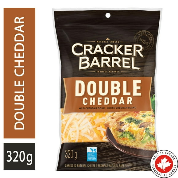 Cracker Barrel Shredded Cheese Double Cheddar, 320g
