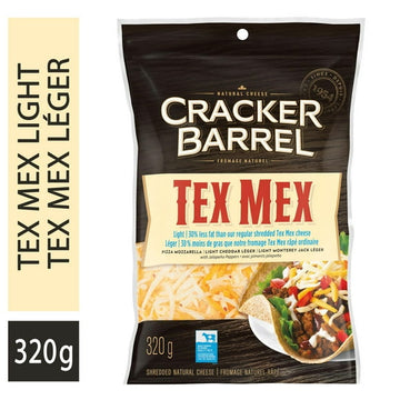 Cracker Barrel Light Tex Mex Shredded Cheese, 320g