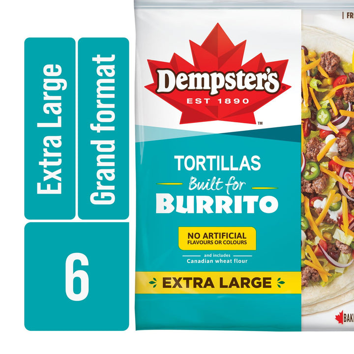 Dempster's tortillas for burrito 610g