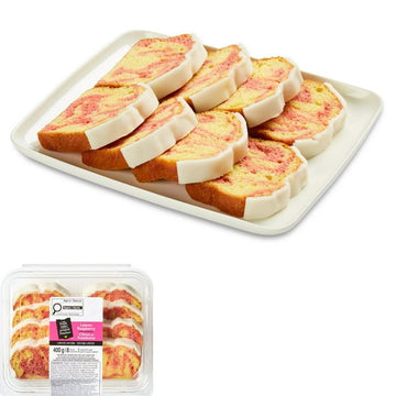 Your Fresh Market Lemon Raspberry Iced Loaf Cake, 8 slices, 400 g total