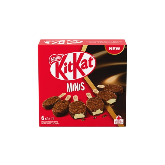 Frozen Dessert Mini Bars, Wafer-flavoured Frozen Dessert, Milk Chocolatey Shell With Crushed Wafer Pieces, Crafted In Canada, No Artificial Colours, Individually Wrapped, 330 mL