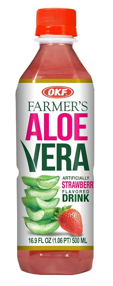 OKF Farmers Aloe Vera Drink Strawberry 500 ml