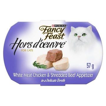 Fancy Feast Hors d'Oeuvre Chicken & Shredded Beef, Cat Appetizer 57g, 57g