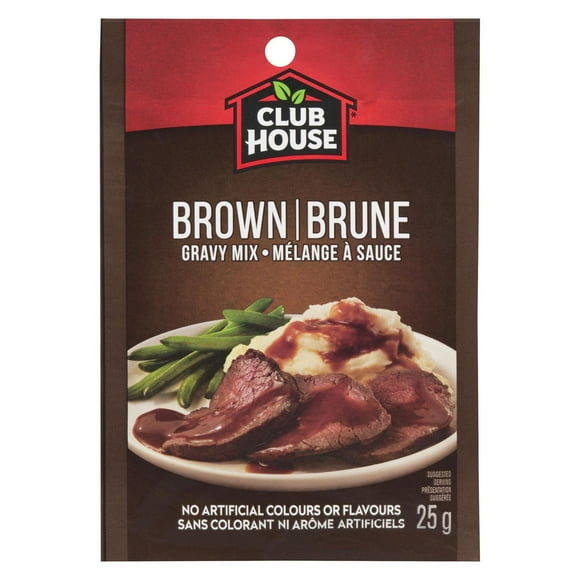 Club House, Dry Sauce/Seasoning/Marinade Mix, Brown Gravy, 25g