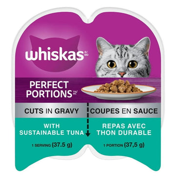 Whiskas Perfect Portions Tuna Entrée Cuts in Gravy Wet Cat Food, 75g