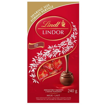 Lindt LINDOR Milk Chocolate Truffles, 240-Gram Bag, 240g Large Bag