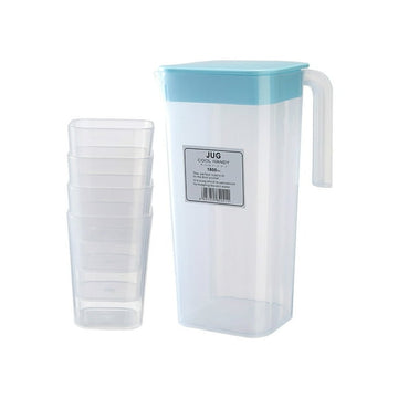 Kyusrd Cold Water Bottles Kettles Beverage Cans With Lids Drinking Bottles Beverage Cans With Lids Wine Sets Including Four Water Glasses