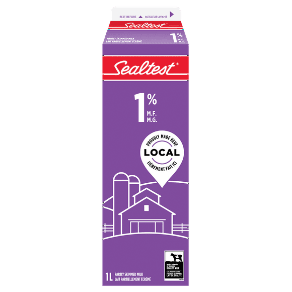 Sealtest Partly Skimmed 1% Milk, 1 L