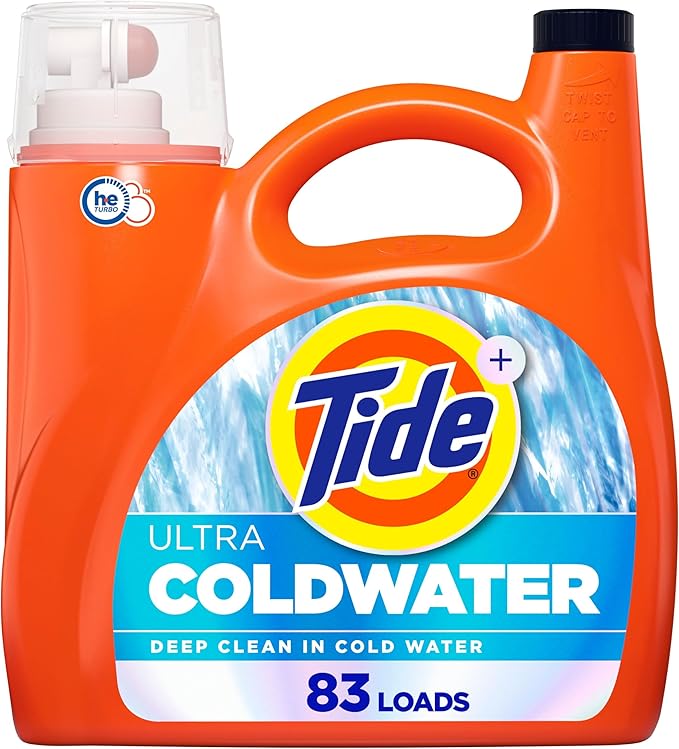 Tide Ultra Coldwater Liquid Laundry Detergent, Original Scent, Laundry Detergent Liquid Formulated for Cold Water, 83 Loads, 3.46L