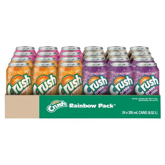 Crush Rainbow Pack 24 x 355 mL Tray, Cans, 24x355mL