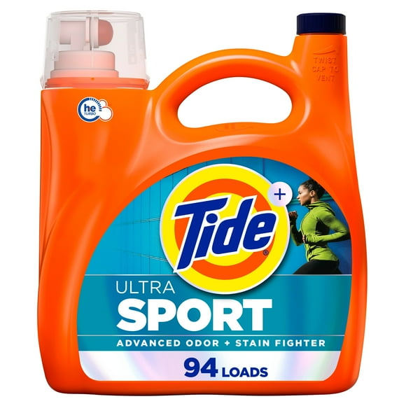 Tide Ultra Sport Liquid Laundry Detergent, Laundry Detergent Liquid with Advanced Sweat plus Stain Fighters, 3.9L