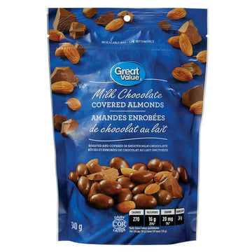Great Value Milk Chocolate Almonds, 340 g