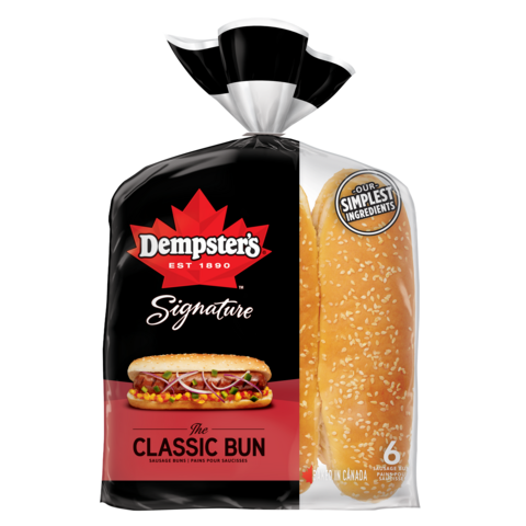 Dempster's classic sausage buns 6 per pack