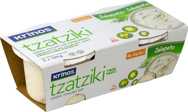 Krinos Tzatziki Jalapeno 2 x 120g