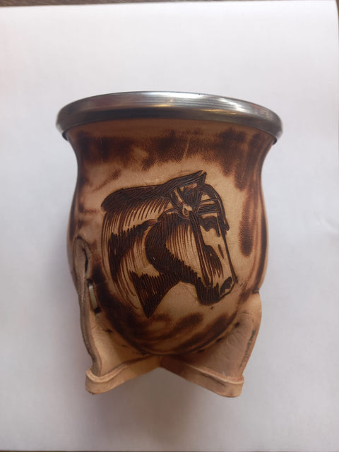 Artististic Engraved Mate Pumpkin Gourd