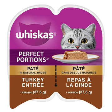 Whiskas Perfect Portions Turkey Entrée Paté Wet Cat Food, 75g