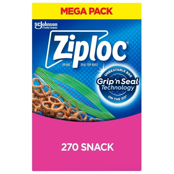 Ziploc® Snack Bags with Grip 'n Seal Technology, 270 Bags