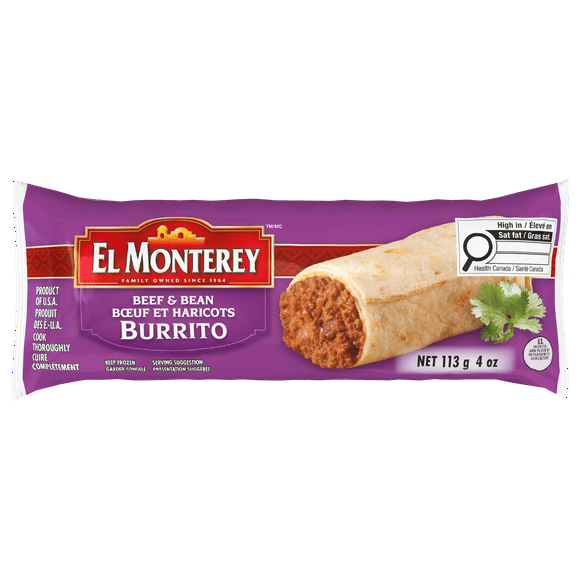 El Monterey Beef & Bean Burrito 113g, Beef & Bean Burrito