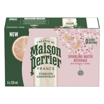 Maison Perrier Forever Grapefruit, Sparkling Water Beverage, Natural Grapefruit Flavour, No Calories, No Sweeteners, No Sodium, Sourced & Bottled In France, 2.6 L