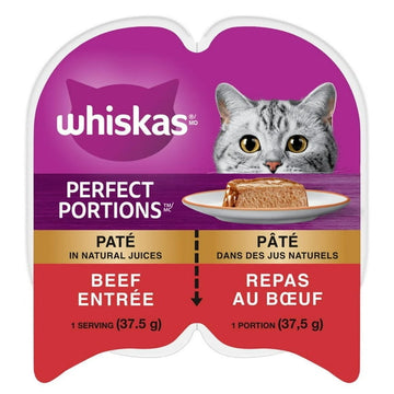 Whiskas Perfect Portions&nbsp;Beef Entrée Paté Wet Cat Food, 75g