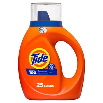 Tide Laundry Detergent Liquid, Original Scent, Works on 100% of Common Stains, Laundry Soap, Liquid Laundry Detergent, 1L