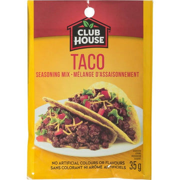 Club House, Dry Sauce/Seasoning/Marinade Mix, Taco, 35g