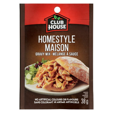Club House, Dry Sauce/Seasoning/Marinade Mix, Homestyle Gravy, 38g