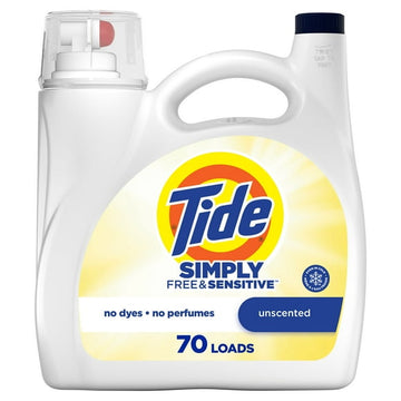 Tide Simply Liquid Laundry Detergent, Free & Sensitive Scent, 70 Loads, 2.72 L, TIDE TD SMPLQ HEC F&S70LD